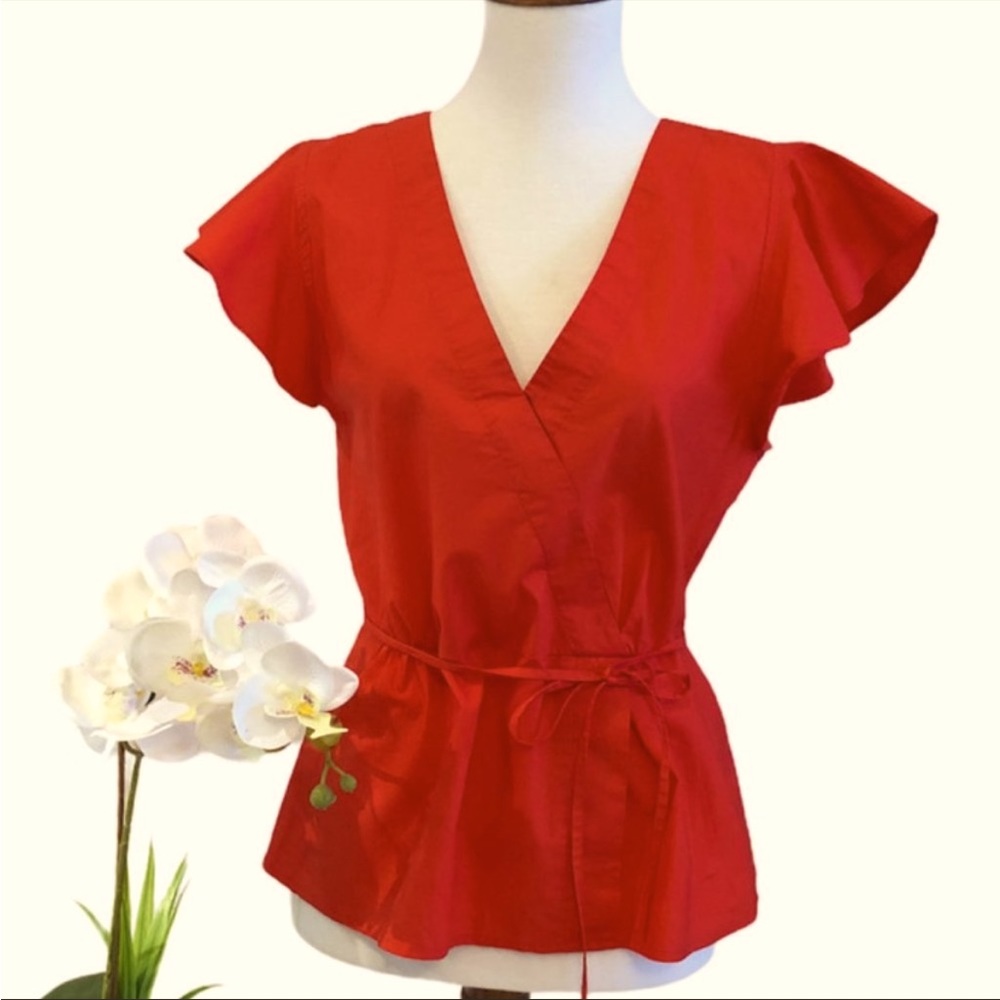 J. crew flutter sleeve top